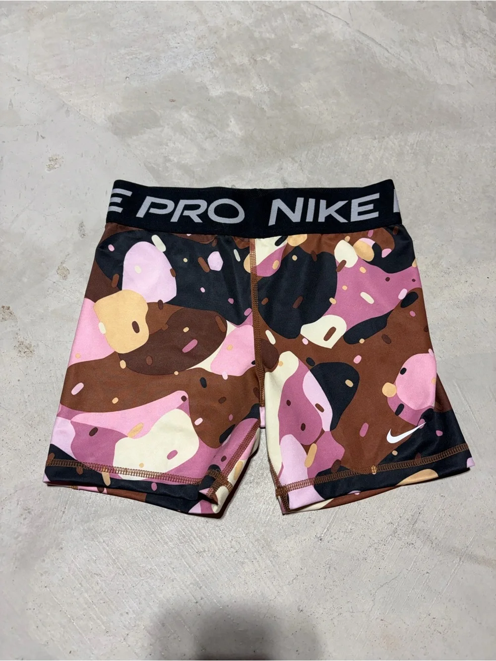 Nike Pro Multicolor ice cream Compression Shorts large